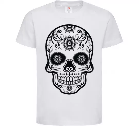 Дитяча футболка mexican skull Білий фото