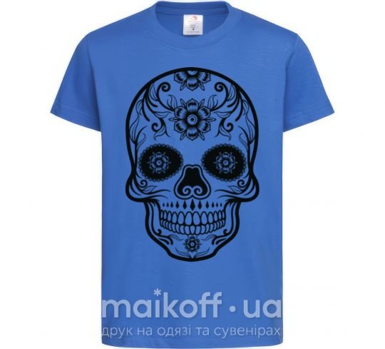 Дитяча футболка mexican skull Яскраво-синій фото