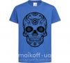 Детская футболка mexican skull Ярко-синий фото