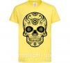 Дитяча футболка mexican skull Лимонний фото