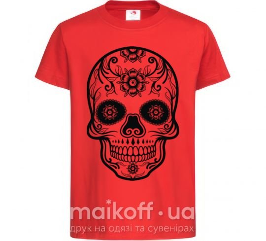 Детская футболка mexican skull Красный фото