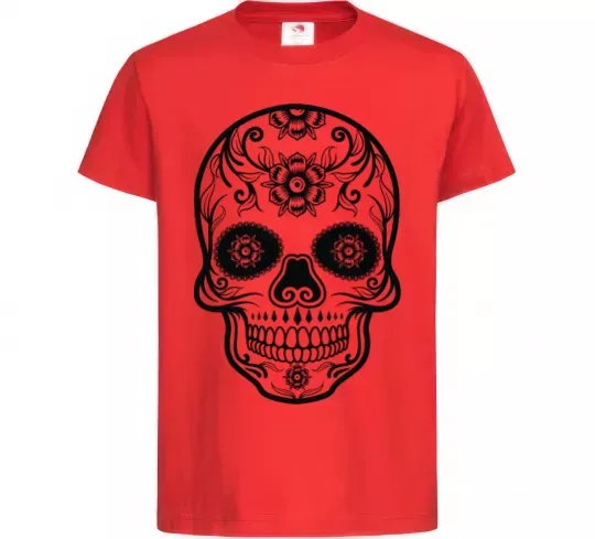 Дитяча футболка mexican skull Червоний фото