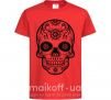 Дитяча футболка mexican skull Червоний фото