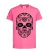 Детская футболка mexican skull Ярко-розовый фото
