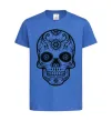 Детская футболка mexican skull Ярко-синий фото