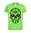 Детская футболка mexican skull Лаймовый фото