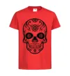 Детская футболка mexican skull Красный фото
