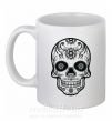 Чашка керамічна mexican skull Білий фото