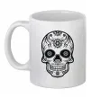 Чашка керамическая mexican skull Белый фото