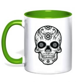Чашка з кольоровою ручкою mexican skull Чашка з кольоровою ручкою mexican skull