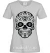 Жіноча футболка mexican skull Сірий фото