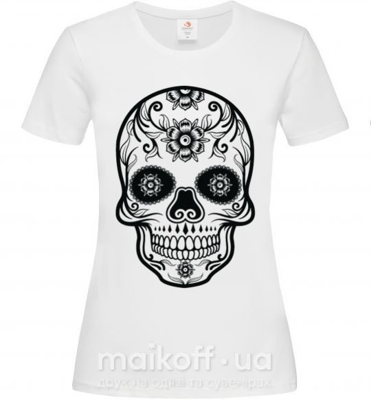 Жіноча футболка mexican skull Білий фото
