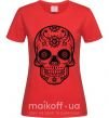 Женская футболка mexican skull Красный фото
