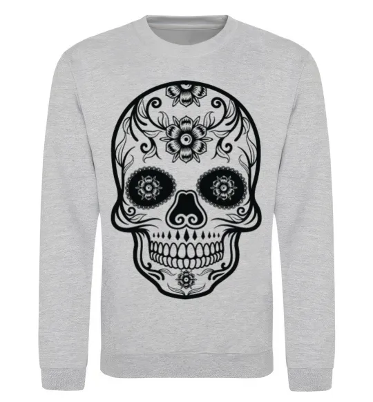 Світшот mexican skull Сірий меланж фото