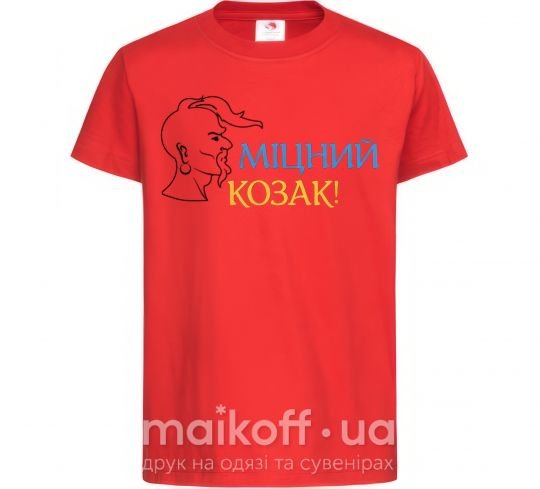 Детская футболка Міцний козак Красный фото