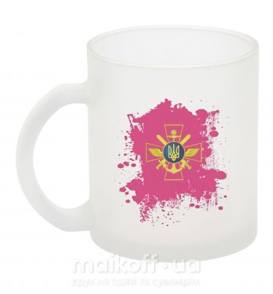 Чашка скляна Збройні сили України PINK Фроузен фото