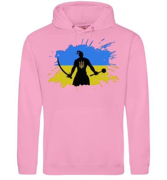 Чоловіча толстовка (худі) Козак Рожевий фото