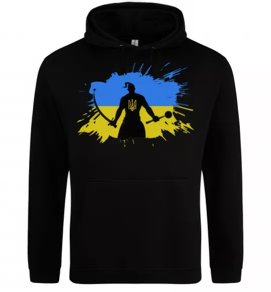 Мужская толстовка (худи) Козак Черный фото