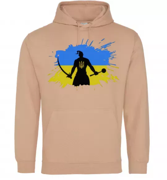 Мужская толстовка (худи) Козак Песочный фото