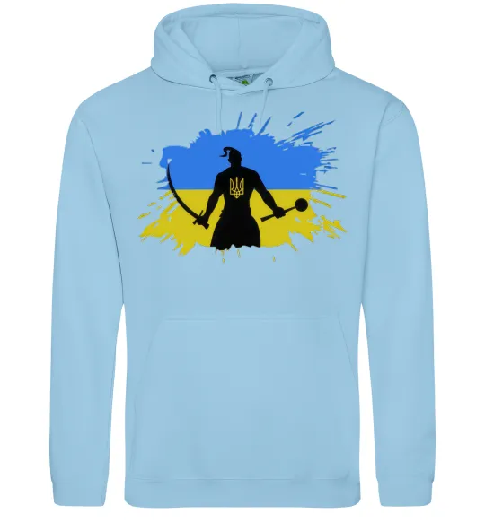 Чоловіча толстовка (худі) Козак Блакитний фото
