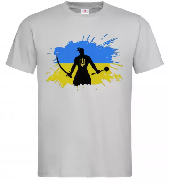 Чоловіча футболка Козак Сірий фото