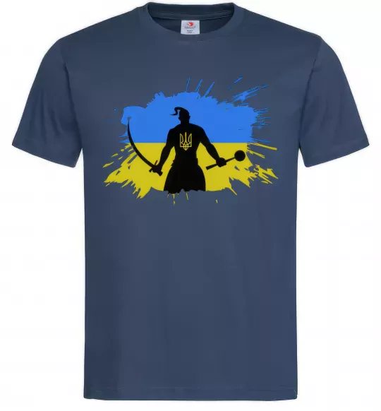 Чоловіча футболка Козак Темно-синій фото