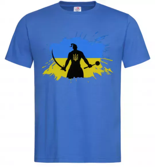 Чоловіча футболка Козак Яскраво-синій фото