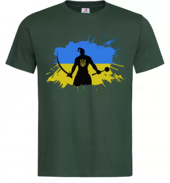 Чоловіча футболка Козак Темно-зелений фото