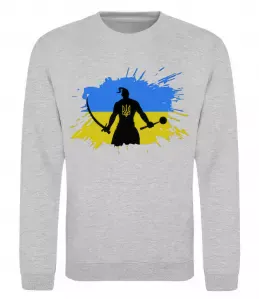 Свитшот Козак Серый меланж фото