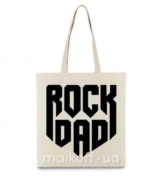 Эко-сумка Rock dad Бежевый фото
