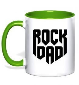 Чашка с цветной ручкой Rock dad Чашка с цветной ручкой Rock dad
