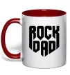 Чашка с цветной ручкой Rock dad Красный Чашка с цветной ручкой Rock dad Красный фото