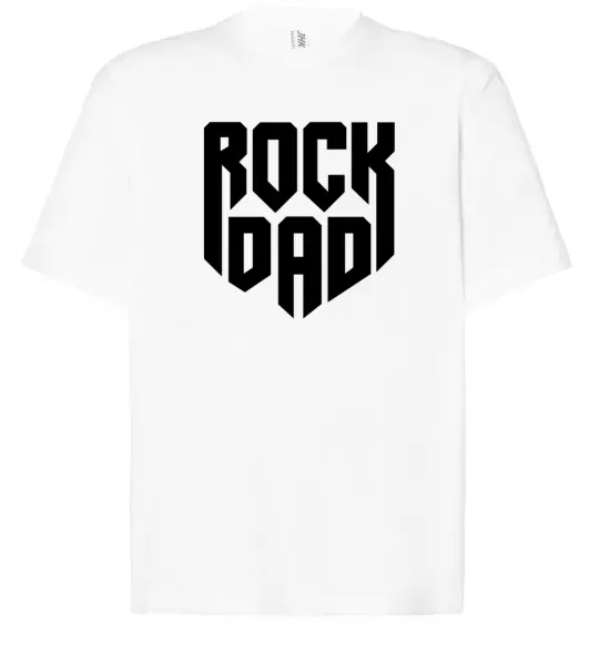 Футболка Оверсайз Rock dad Белый фото