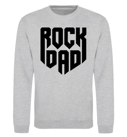 Світшот Rock dad Сірий меланж фото