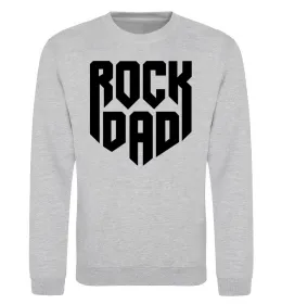 Свитшот Rock dad Серый меланж фото