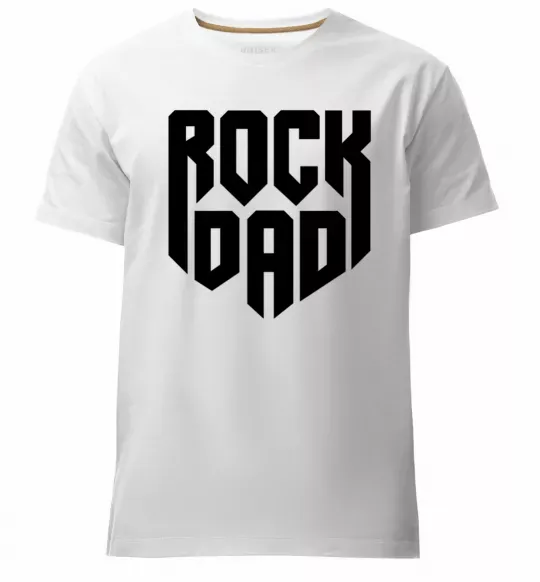 Мужская премиум футболка Rock dad Белый фото