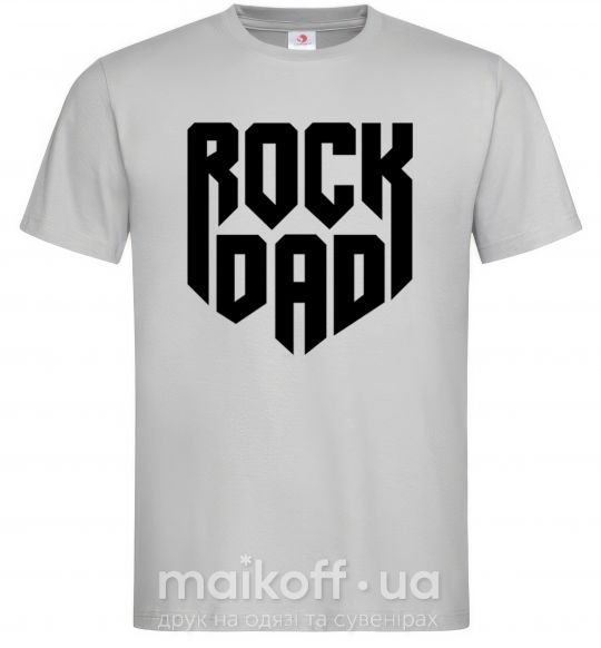 Мужская футболка Rock dad Серый фото