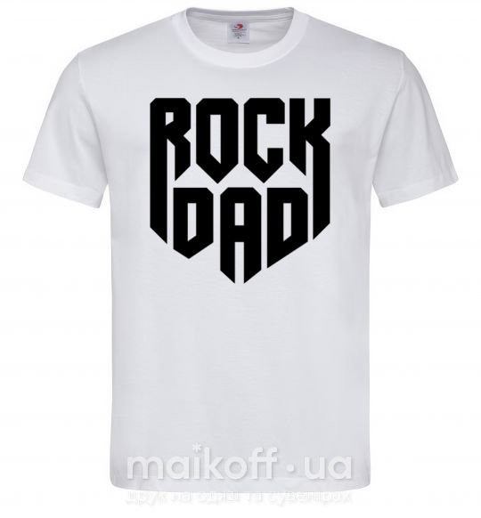 Мужская футболка Rock dad Белый фото