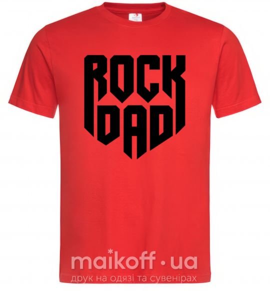 Мужская футболка Rock dad Красный фото