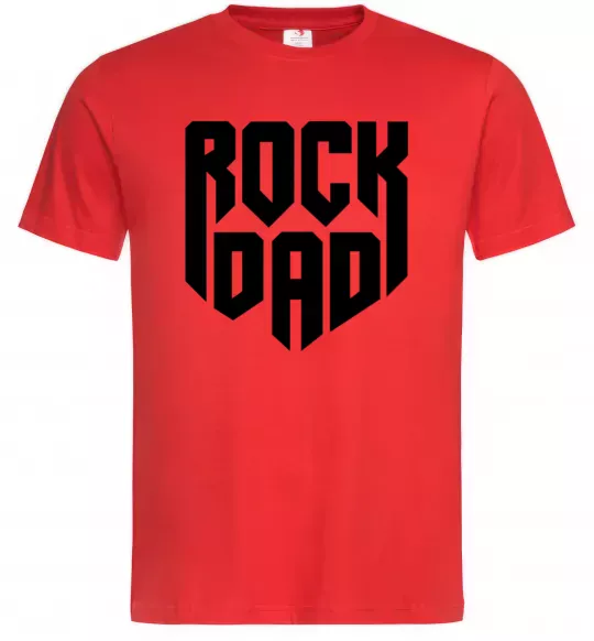 Мужская футболка Rock dad Красный фото