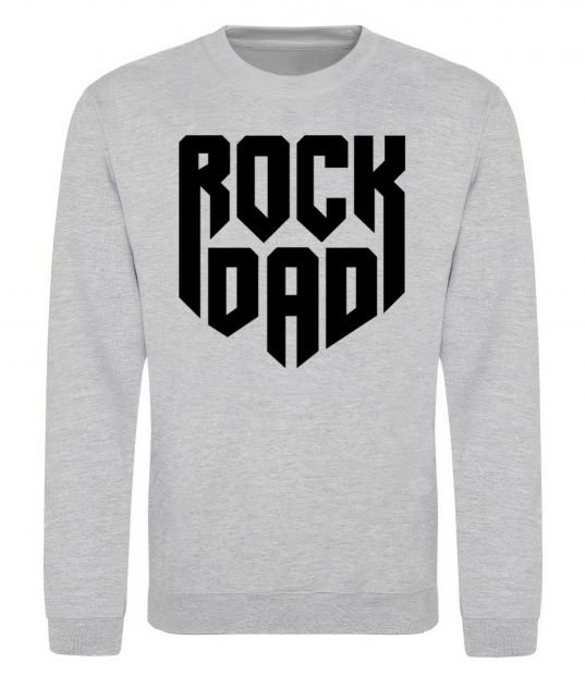 Свитшот Rock dad Серый меланж фото