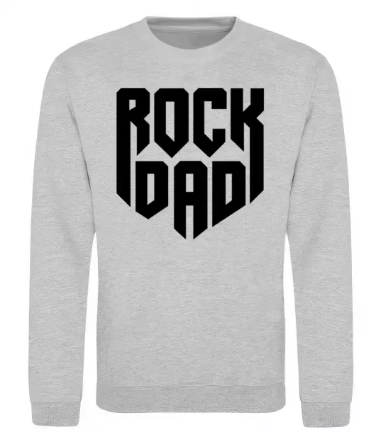 Свитшот Rock dad Серый меланж фото