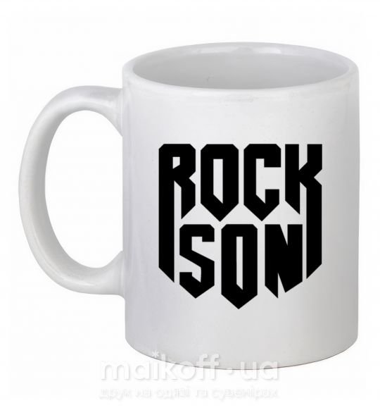 Чашка керамическая Rock son Белый фото