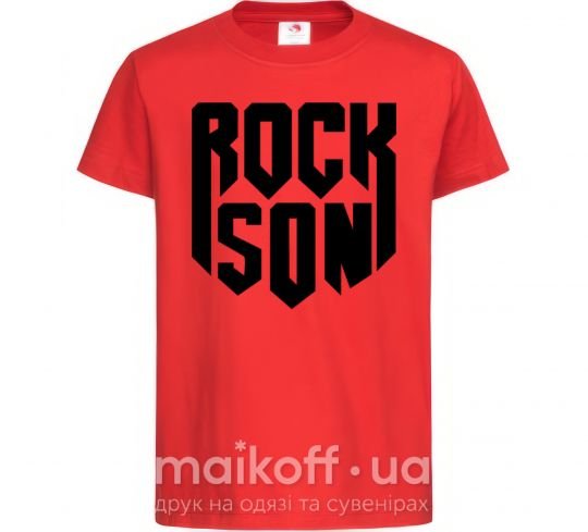 Дитяча футболка Rock son Червоний фото