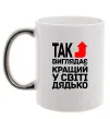 Чашка з кольоровою ручкою Так виглядає кращий к світі дядько Срібло фото