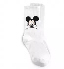 Носки Чорно-білий Міккі Белый фото