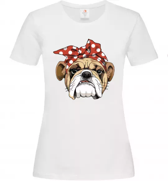 Жіноча футболка BOW BULLDOG Білий фото
