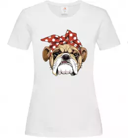 Женская футболка BOW BULLDOG Белый фото
