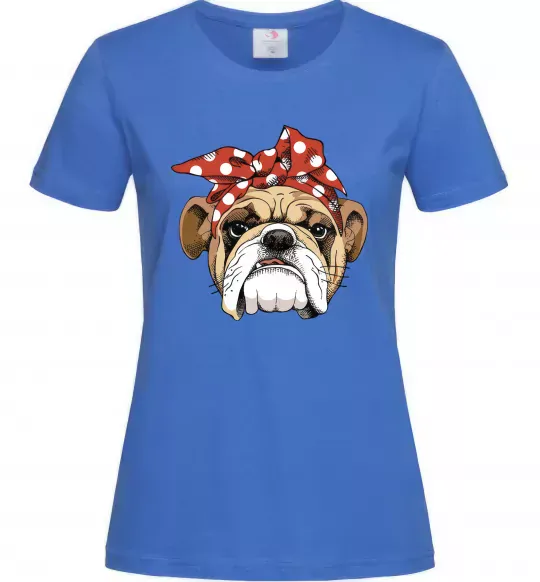 Жіноча футболка BOW BULLDOG Яскраво-синій фото