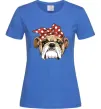 Жіноча футболка BOW BULLDOG Яскраво-синій фото